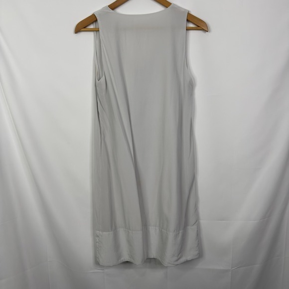 Everlane Gray V Neck Sleeveless Silk Shift‎ Dress Size 2 - Picture 5 of 8